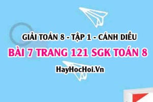 Giải bài 7 trang 121 Toán 8 Tập 1 SGK Cánh Diều
